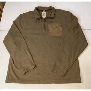 Men's Timberland Mount Garfield 1/4 Zip Pull-Over Softshell Jacket Size XL Brown